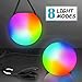 Wanby 1 Pair Poi LED Thrown Balls for Professional Hip-hop,Belly Dance Level Hand Props for Kids Gift (Multi-colored)