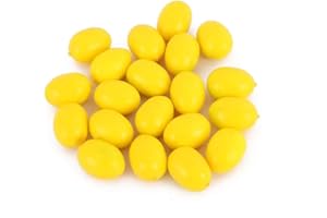 Junfamilee 20Pcs Yellow Lemon Mini Fake Lemon Fruit,Plastic Foam Vegetables Fruit as Home Party Ornament Craft Photography Props Gift, Artificial Plants and Flowers (3-6CM)