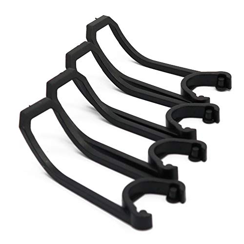 Aircraft Accessories-Propellers Blades Guards Landing Skids for Eachine E58 RC Quadcopter,Drone Parts (4 Paddle + 2 Tripod + 4 Protection ring) (Black)