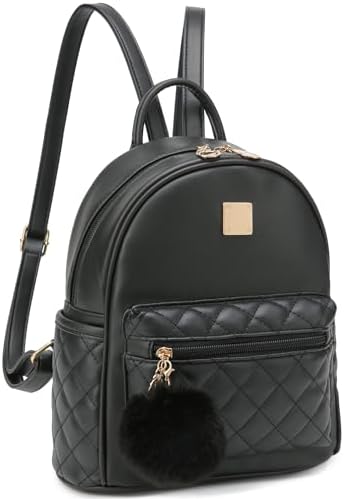 Women Black Leather Cute Bowknot Small Backpack Purse 61vD12JvjvL._AC_UY1000_.jpg main image 3