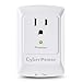 CyberPower CSP100TW Professional Surge Protector with Data Line Protection, 900J/125V, 1 Outlet, Wall Tap Plug, White, UL Listed