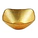 Elegance Atlas Square Gold Glass Bowl, 9.5-Inch