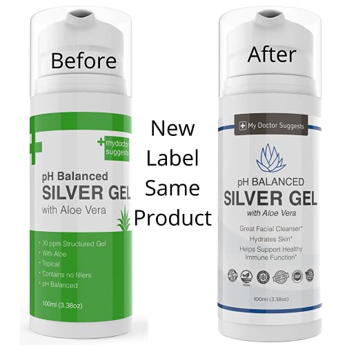 Structured Colloidal Silver Gel with Aloe Vera, for Burns, Wounds