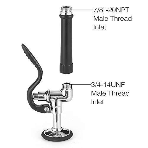 JZBRAIN Pre Rinse Sprayer Head Valve 1.42GPM for Commercial Faucet Commercial Sink Sprayer Handle Replacement Attachment Part