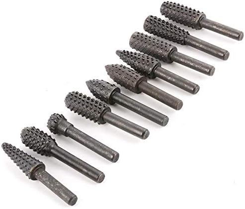TJATSE Professional 8-Piece Double Cut Carbide Rotary Burr Set 1/4 Shank with T TJATSE Professional 8-Piece Double Cut Carbide Rotary Burr Set 1/4 Shank with T