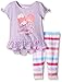 Kidtopia Toddler Girls' Ice Cream Screen with Peplum Poly Lace and Legging Tunic Set