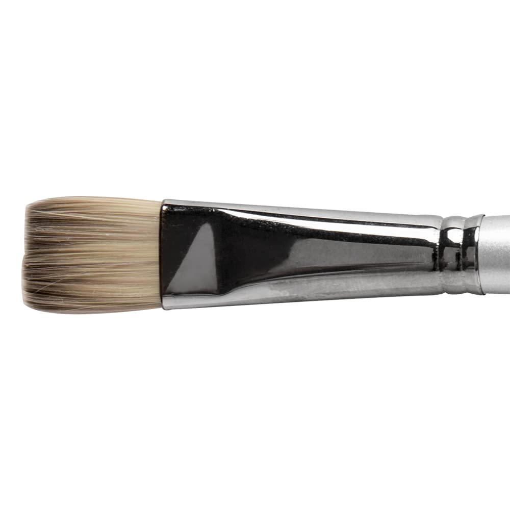 Daler-Rowney Cryla Acrylic Brush, Firm Synthetic Hair, Long Handle, Bright, 12