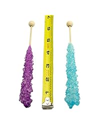 Unicorn Party Rock Crystal Candy Sticks | Unicorn Horns | 36 Count Assorted - Blueberry, Grape, Pink Cotton Candy, Original | Boone's Mill