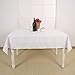 Deconovo White Tablecloths Solid Water Resistant Table Cloth Faux Linen Tablecloth Rectangle Tablecloth for Dining Room Table 54W x 72L Inch White