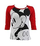 Disney Ladies Mickey Mouse Big Head Junior Fit T-Shirt
