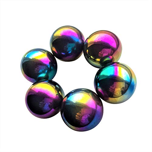 FAXADELLA 6 Pieces of 1.26" Sphere Rainbow Balls