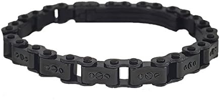 IceLink 'Tokyo' All Black PVD Thin Link Bicycle Baby Chain Bracelet (9)