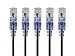 Monoprice Cat6A Ethernet Patch Cable - Snagless RJ45, 550Mhz, 10G, UTP, Pure Bare Copper Wire, 30AWG, 5-Pack, 14 Feet, Black - SlimRun Series