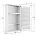 Yaheetech White Wood Bathroom Wall Mount Cabinet Toilet Medicine Storage Organizer Single Door with Height Adjustable Shelves