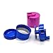 Plastic Herb Tobacco Grinder Crusher Spice Grinder Grinding Powder Container Special Teeth Handle (Blue)