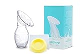 Breastfeeding Pump With Lid Manual Breast Pumps Hands Free Milk Collector Milk Saver To Catch Leaking Milk While Nursing 100% Food Grade Silicone