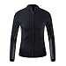 EYCE Dive & SAIL Men's 3mm Wetsuit Jacket Top Long Sleeve Neoprene Wetsuits (Black/Grey, X-Large)