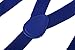 Livingston Mens Suspenders Clip-On Adjustable Elastic Work Suspenders for Men, Royal