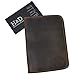 Hide & Drink, Leather Bifold Passport Travel Wallet, Safe Holder for Credit Cards & Bills, Work & Leisure Travel Essentials, Handmade (Bourbon Brown)