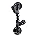 Vertical Industrial Pipe Coat Rack by Pipe Decor Wall Mounted, Heavy Duty, Rustic Iron DIY Style, Black Electroplated Finish for Entryway with Mounting Hardware Included, 2 Hooks, Oil and Rust Free