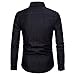 LOCALMODE Men's Casual Dress Shirt Button Down Jeans Shirt Fashion Denim Shirt Black L