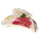Flower Print Hair Clip - TOOGOO(R) Ladies Flower Print Plastic Hair Claw Clamp Clip Colorful