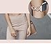 bayite Metal Bands Compatible with Fitbit Versa Watch, Figure Eight O-Link with Rhinestones, Rose Gold 5.5