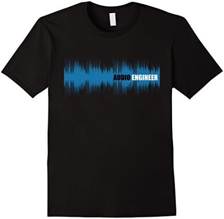 Men's AUDIO ENGINEER t-shirt Mastering engineer waveform master Large Black