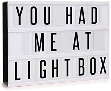 TERUTERU Cinematic Light Box with 90 Letters Light up Your Messages, White (A5)