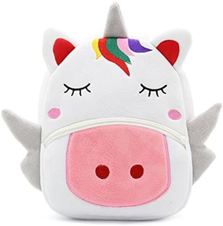 Vantina Toddler Backpack Mini School Bags Cartoon Cute Animal Plush for Kids Age 1-4 Years