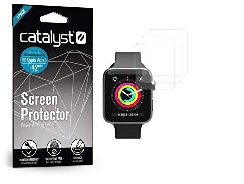 Apple Watch Screen Protector - 42mm Screen Protector for Series 3, Series 2 & Series 1 [3 Packs] Full Coverage Protective Film [Ultra Clear & Thin, Anti-Scratch iWatch Protection]