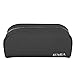 JEMIA Single Compartments Collection 1 Independent Zipper Chambers with Mesh, Zip Pockets Pencil Case (Black, Polyester)