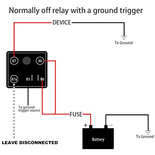 irhapsody Relay 250A, 12V Continuous Duty Relay, 5 Pin Starter Relay