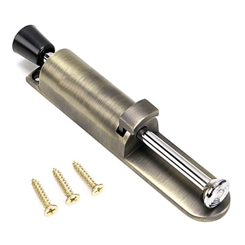 Sumnacon Kickdown Door Stops, Stainless Steel Easy Step Door Stopper, Spring Loaded Telescopic Step On/Off Door Stopper, Adjustable Heavy Duty Door Locks Holder Stop/Release by Foot (Green Bronze) - Thumbnail 6
