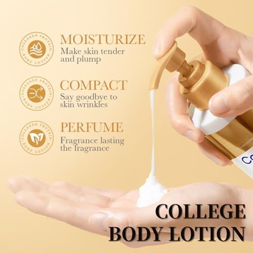 Collagen Body Lotion 300 ml - Moisturising Cream with Skin Firming Effect - Body Lotion Women - Body Cream Against Wrinkles & Dryness - Body Care Gift for Women, Deep Collagen Body Lotion