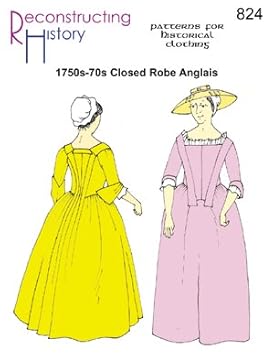 Amazoncom 1740s 1770s Closed Robe Anglais Pattern - 