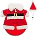 BINGPET Santa Dog Christmas Costume and Hat Set for Small Dogs
