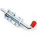 1 Pc Metal Lock Barrel Bolt Spring Loaded Latch 6.5 Inches Long w Grip Heavy Duty