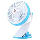Pet Magasin Fan for Dog Crate - Dual Power Source, Clip-On and Regular Base
