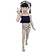 Jastore 3pcs Baby Girls Bikini Suit Navy Striped Swimsuit Swimwear Bathing Clothes (3-4 Years)