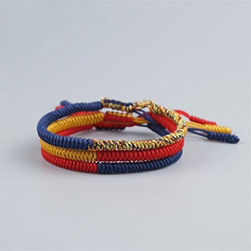 3PCS Multi Color Tibetan Buddhist Good Lucky Charm Tibetan Bracelets &amp; Bangles For Women Men Handmade Knots Rope Bracelet 7-3PCS