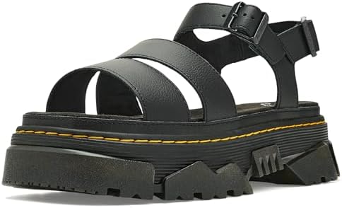 Amazon.com | Dr. Martens Women's Voss II Sandal, Black Distressed