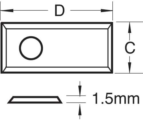 Trend Professional Rota-Tip Blade Set, Ten Off, 50mm Length x 12mm Width x 1.7mm Thickness, RB/T/10, 50mm x 12mm - Image 3