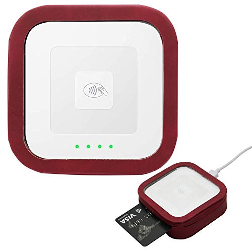 Case for Square Contactless, Also fit for Chip Reader, Dock for Reader, Red, by AweGo.