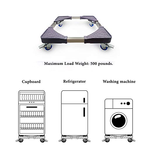 2 Movable+Adjustable+Washing+Machine+Refrigerator