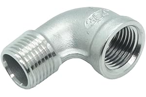 CDQBWKJGFJ 2 Pcs Street Elbow 90 Degree,1/2 Male x 1/2 NPT Female Stainless 304
