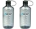 NALGENE Tritan 1-Quart Narrow Mouth BPA-Free Water Bottle (Grey, 2 Count)