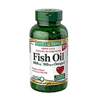 Nature's Bounty Fish Oil 1400 Mg Odor-less Maximum Strength: 130 Coated Softgels by Nature's Bounty