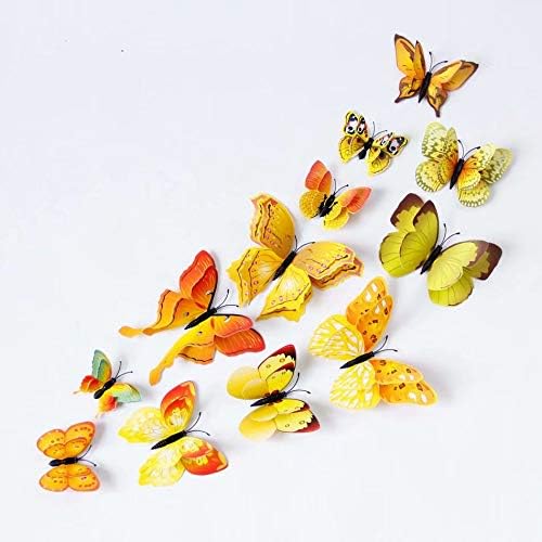 Waymeduo 3D Butterfly 12PCS Stickers Making Stickers Wall Stickers Crafts Butterflies