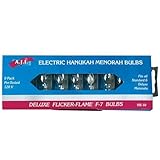 Flickering Flame-Shaped Bulbs For Electric Menorah (9 Pack , 120V)